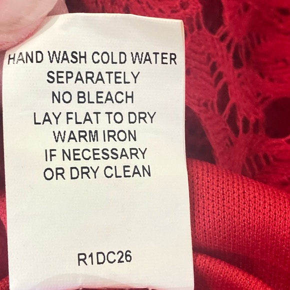 Rabbit Rabbit Rabbit Red Lace Fit & Flare Dress - Picture 5 of 7